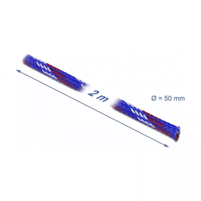 Bainha de cabo DeLOCK 20761 azul vermelho branco