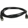 Cabo de extensão jack 3,5 mm Wentronic Goobay, Preto, 3 m – ficha jack 3,5 mm (3 polos, estéreo) > conector fêmea jack 3,5 mm (3 polos, estéreo) (50432)