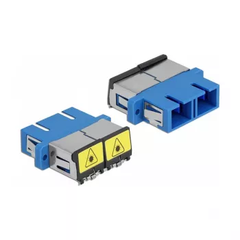 Acoplador de fibra ótica DeLOCK 86893 SC duplex fêmea para SC duplex fêmea azul