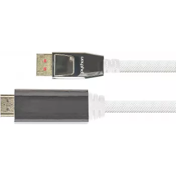 PYTHON PYT M0224 - DP 1.4 para ficha HDMI 2.0 A nylon 4K@60Hz 5 m branco - Digital/Dados - Digital/Visualização/Vídeo
