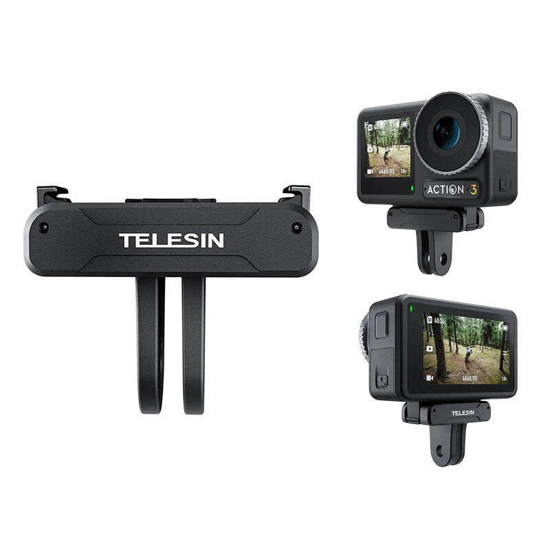 Adaptador magnético de duas garras Telesin OA-TPM-T04 para câmara DJI Action 4/3