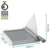 Cortapapel Leitz Precision Home Office A4, 10 folhas, fixação manual, aço inoxidável, A4, 80 g/m², antracite