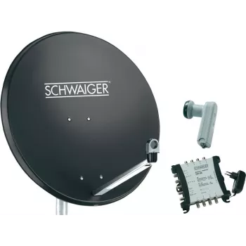 Sistema de satélite SCHWAIGER SPI9961SET6 para 8 participantes, antracite