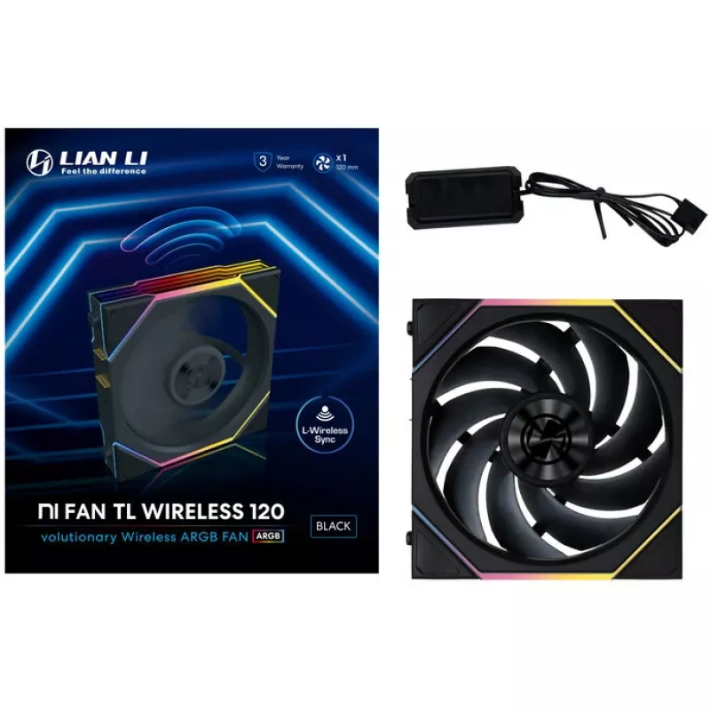 Ventoinha de caixa Lian Li UNI FAN TL 120mm ARGB - preto