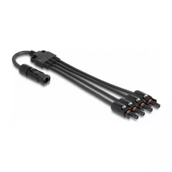 Cabo divisor DeLOCK DL4 cabo divisor solar 1 x ficha para 4 x conector fêmea 50 cm preto