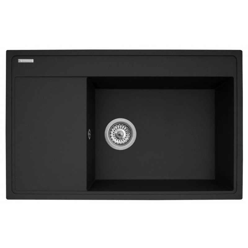 Conjunto - Lava-loiça PYRAMIS CAMEA (79x50) 1B 1D R + Torneira IDEA Black Edition - 070168502BE - Volcano