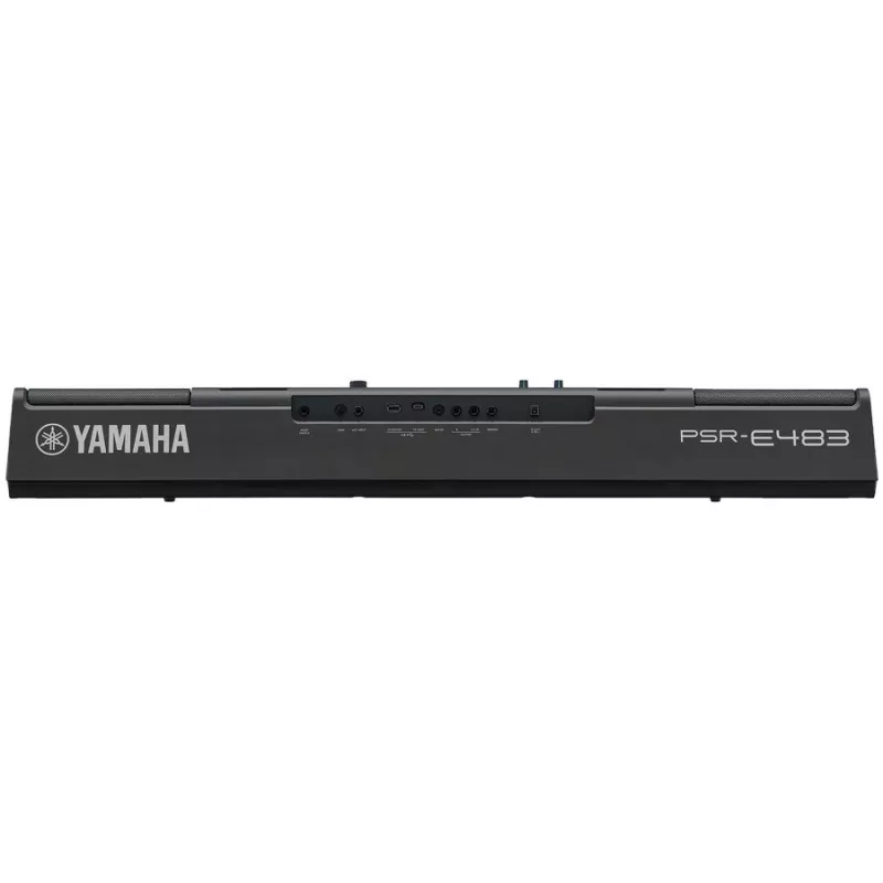 Teclado YAMAHA PSR-E483 — teclado arranger portátil de 61 teclas com sensibilidade ao toque e USB-MIDI