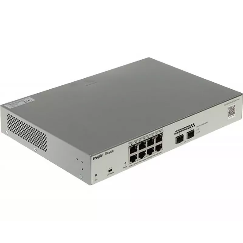 Ruijie Networks RG-NBS3100-8GT2SFP-P-V2 Switch de rede Gerido L2 Gigabit Ethernet (10/100/1000) Power over Ethernet (PoE) Metálico