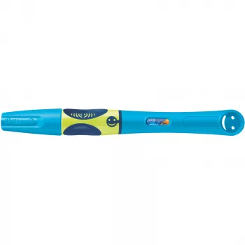 Caneta de tinta permanente Pelikan griffix® para destros - Neon Fresh azul - azul - sistema de cartuchos - azul - plástico - aço inoxidável - destros (820363)
