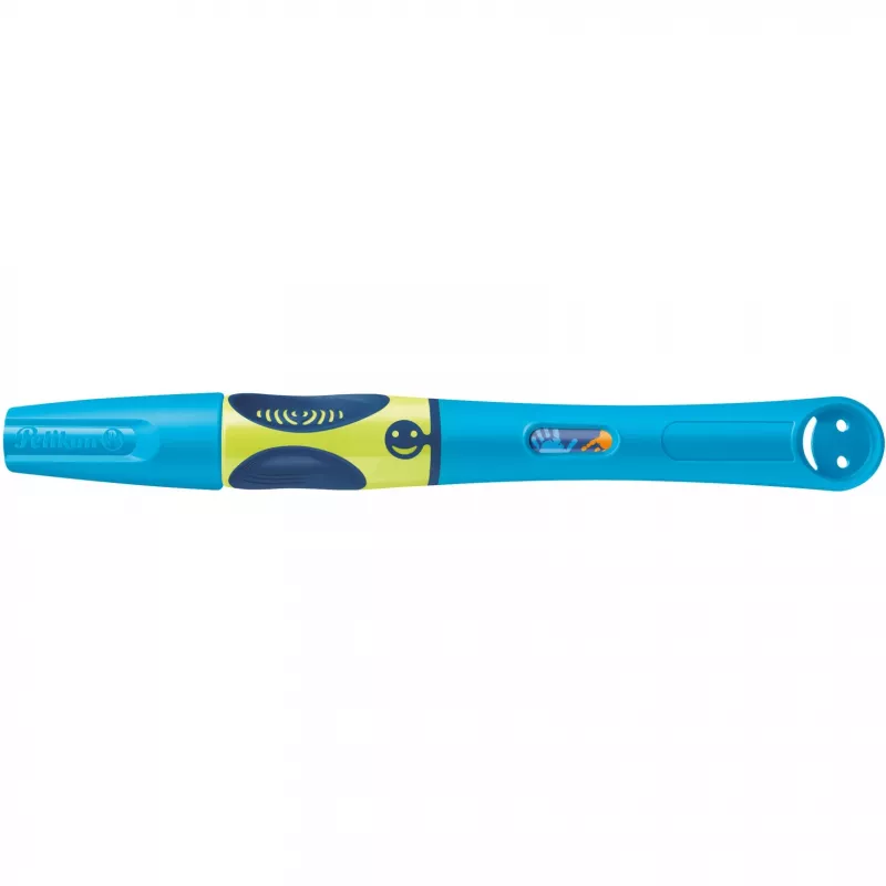 Caneta de tinta permanente Pelikan griffix® para destros - Neon Fresh azul - azul - sistema de cartuchos - azul - plástico - aço inoxidável - destros (820363)