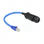 Cabo de rede DELOCK Cat6 SF/UTP (S-FTP) 0,25 m — RJ-45 para RJ-45, preto/azul