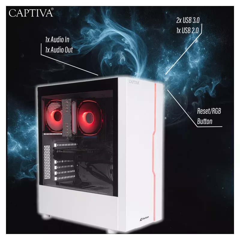 Computador Captiva CAPTIVA PC Advanced Gaming R94-169 Ryzen 7 5700X 32GB SSD 1TB RTX5060 Ti 8GB Windows 11 Home 64-bit
