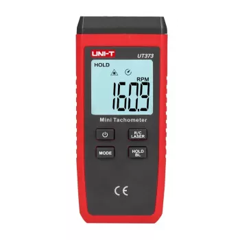 Taquímetro sem contacto Unit UT373, intervalo de medição 0,5–19999 rpm