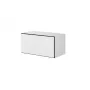 Armário de arrumação Cama Meble ROCO RO3, de chão encostado à parede, 75×37×39 cm, branco/preto/branco