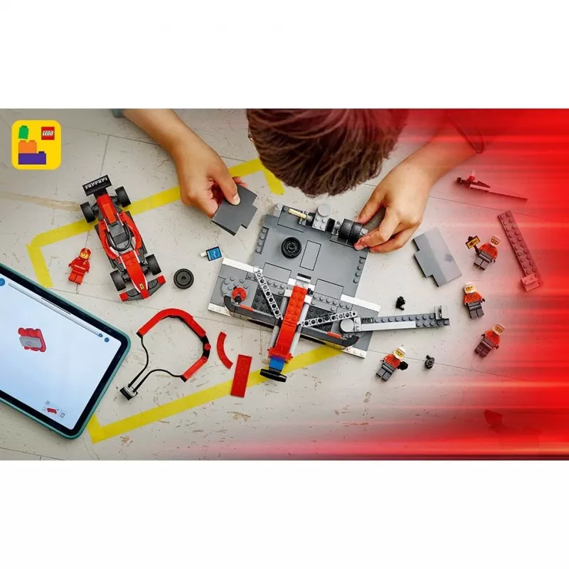 LEGO City conjunto de boxes F1 60443 – Carro Ferrari F1, 322 peças, 5 minifiguras, idade 6+