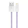 Cabo Baseus Dynamic USB para Lightning, 2,4 A, 2 m (violeta)