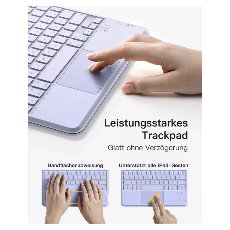 Teclado inateck iPad 11 iPad Air 4.ª/5.ª ger. compatível QWERTZ roxo