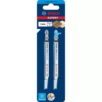 Bosch Expert T 308 B Wood 2-side clean lâminas para serra tico-tico, 2 un. (2 608 901 711)