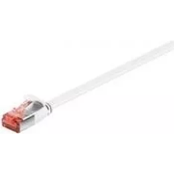 Cabo de rede plano Wentronic Goobay CAT 6, U/FTP, branco, 15 m - material de cobre (94922)