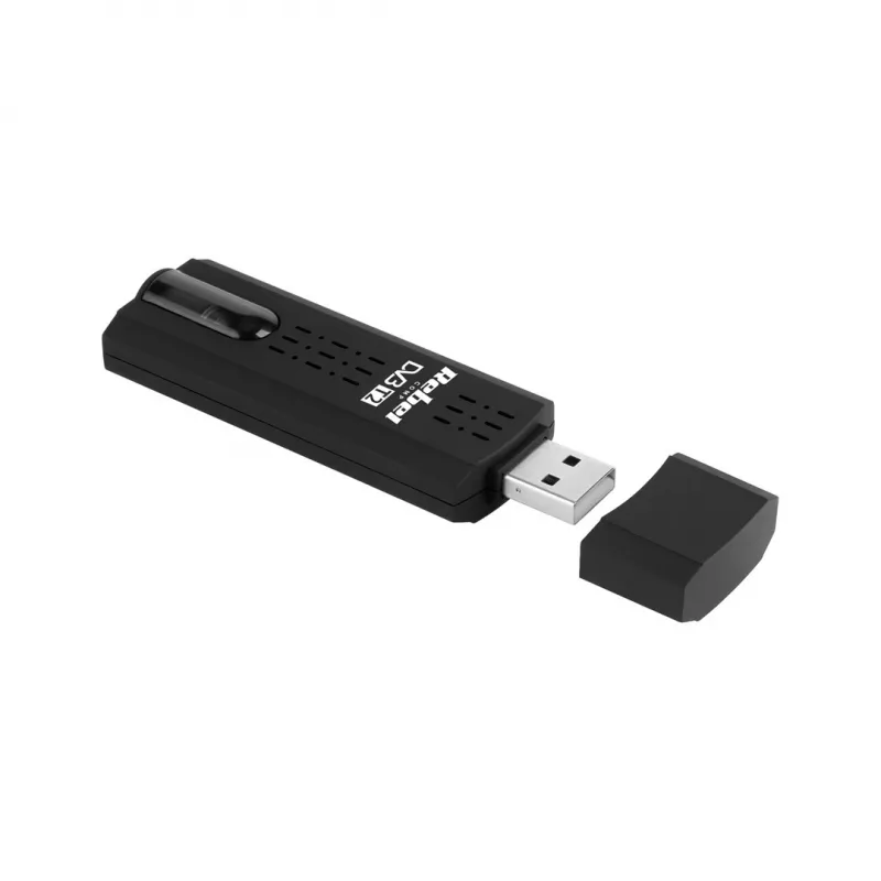 Sintonizador de TV digital Rebel Comp KOM1060 — recetor DVB-T2 HEVC