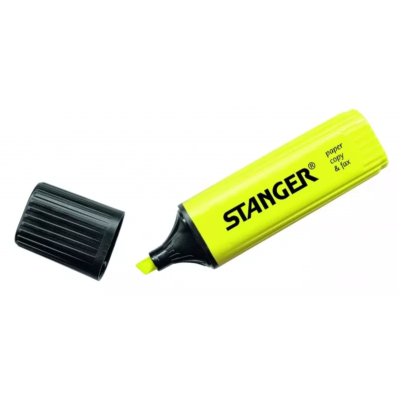 Marcador de texto Stanger 180001000 amarelo 1–5 mm, ponta biselada, tinta fluorescente