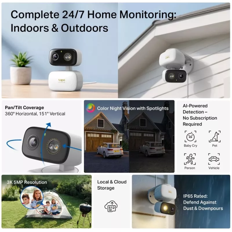 Câmara de vigilância de rede TP-Link Tapo C236 exterior/interior 2304 x 1296