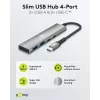 Goobay hub USB slim de 4 portas USB-C macho/USB-A 5 Gbit/s - ficha USB 3.2 (76563)