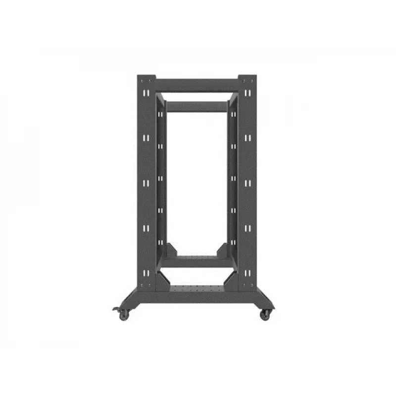 Rack autónomo LANBERG OR01-6822-B 22U, 600 mm L x 800 mm P, preto, capacidade de carga 600 kg