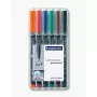 Marcador permanente Staedtler 318 WP6 preto azul castanho verde laranja vermelho