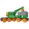 Wagon BRIO Clever Crane Wagon Lift and Load preto verde