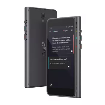 Tradutor portátil Timekettle Fluentalk T1 AI — tradução de voz em tempo real, sem fios, compacto