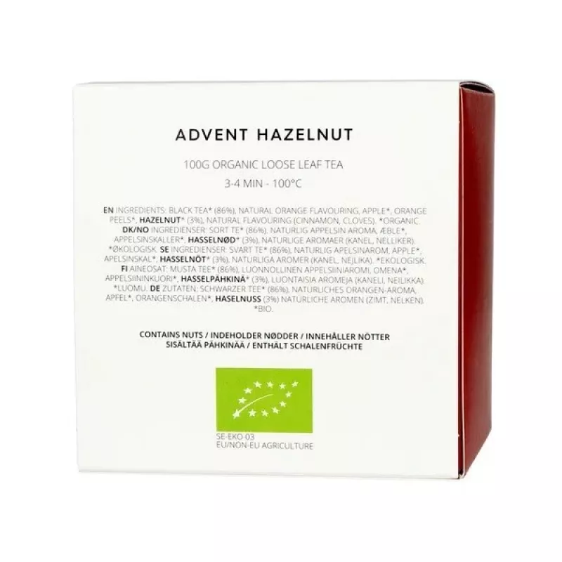Chá preto solto Advent Hazelnut 100g - Teministeriet