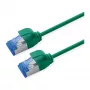 Cabo patch ROLINE Cat.6A (Classe EA) S/FTP (PiMF), LSOH, PoE, verde, 0,3 m