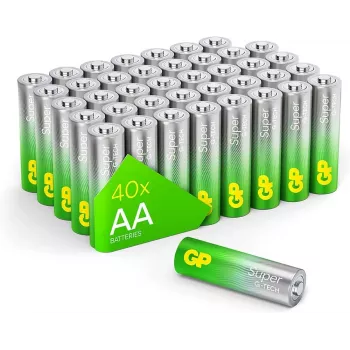 Pilhas alcalinas AA GP Long Lasting Power 1,5 V, pack de 20