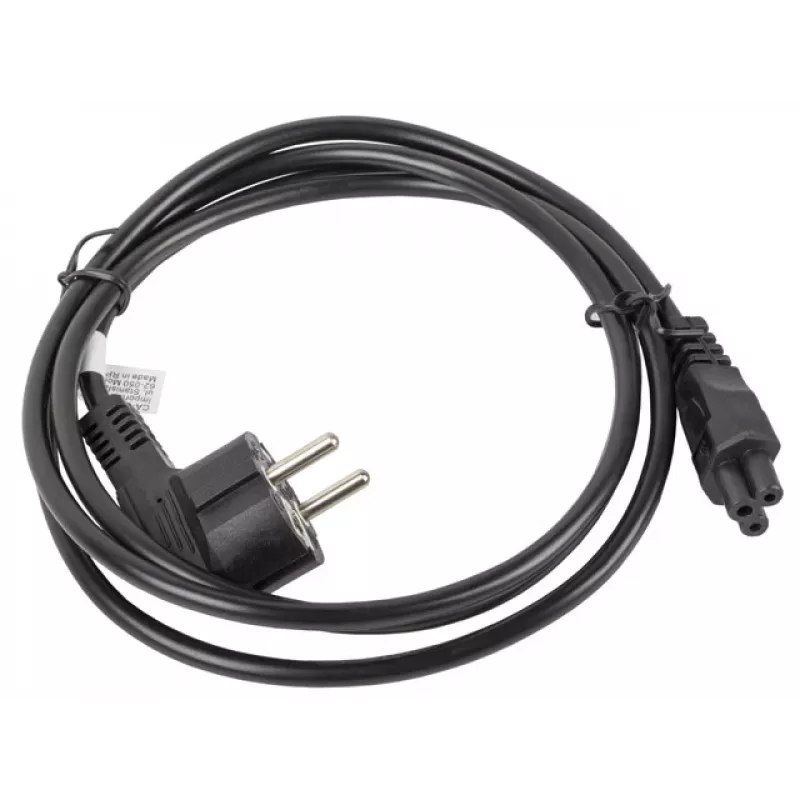 Cabo de alimentação Lanberg CA-C5CA-11CC-0018-BK preto 1,8 m CEE7/7 conector fêmea C5 (CA-C5CA-11CC-0018-BK)