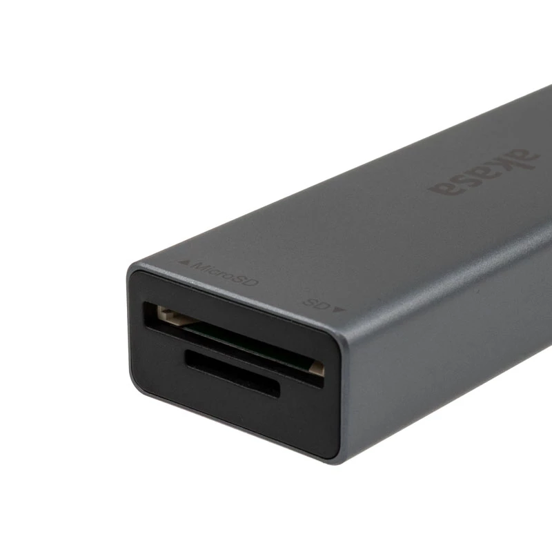 Akasa AK-CR-09BK leitor de cartões 3 em 1 USB 3.2 Gen1 Type-C