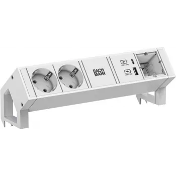 Régua de tomadas Bachmann DESK2 com 2 tomadas CEE 7/3, modelo 902.3213