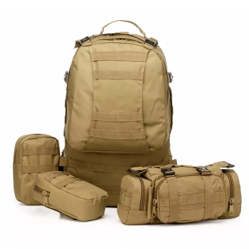 Mochila militar tática Extralink 4-em-1 escola viagem sobrevivência 50L MIL-668