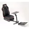 Cockpit de corridas Subsonic SA5681 preto vermelho pele sintética malha metal