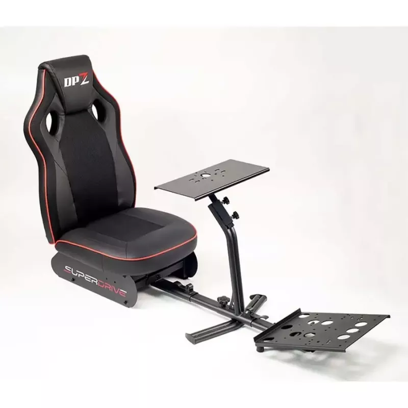 Cockpit de corridas Subsonic SA5681 preto vermelho pele sintética malha metal