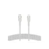 Belkin BOOST CHARGE - Cabo Lightning - USB-C macho de 24 pinos para Lightning macho - 2 m - branco - para Apple iPad/iPhone/iPod (Lightning)
