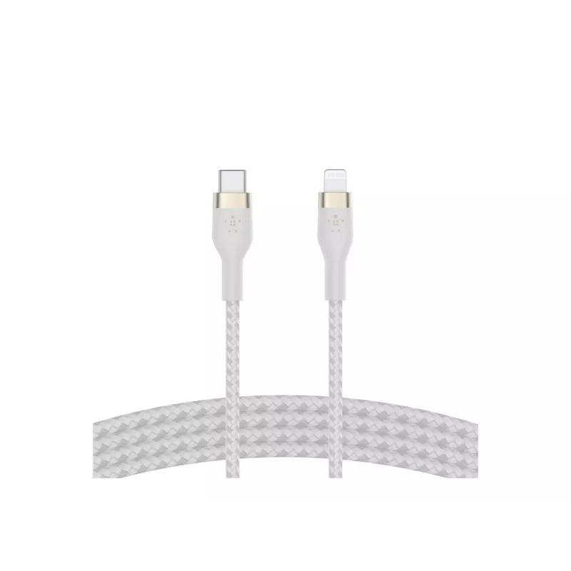 Belkin BOOST CHARGE - Cabo Lightning - USB-C macho de 24 pinos para Lightning macho - 2 m - branco - para Apple iPad/iPhone/iPod (Lightning)