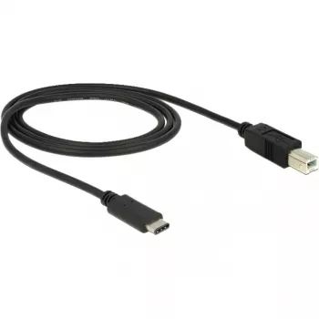 Cabo USB DeLOCK 83601 USB 2.0 1m USB C USB B preto