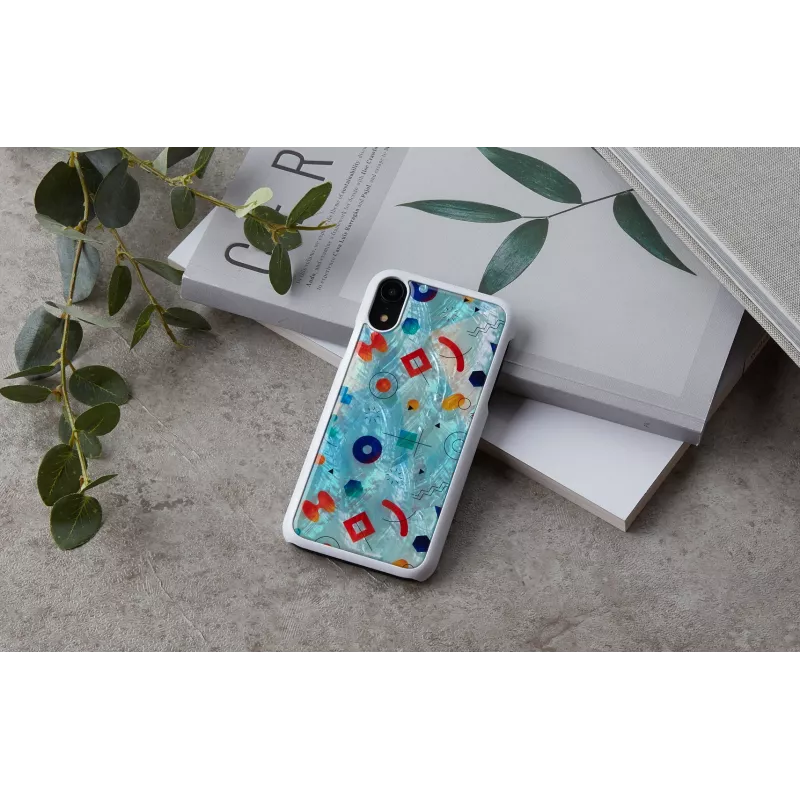 Capa para smartphone iKins para iPhone XR — capa de proteção Poppin Rock branca