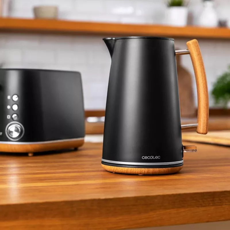 Cecotec ThermoSense 400 chaleira elétrica, 1,7 L, 3000 W, Black Woody