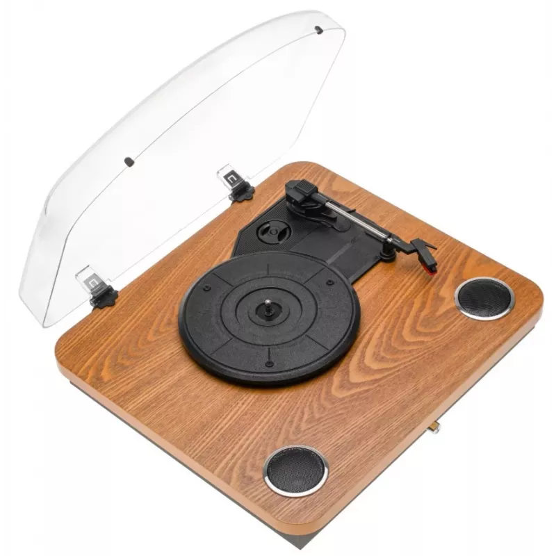 Adler AD 1914e gira-discos com USB, Bluetooth, 33 1/3 e 45 rpm, cápsula cerâmica, altifalantes integrados de 2x0,8 W, saída RCA