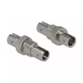 Acoplador de fibra ótica ST simplex fêmea para ST simplex fêmea metal DeLOCK 86835