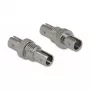 Acoplador de fibra ótica ST simplex fêmea para ST simplex fêmea metal DeLOCK 86835