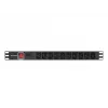 Unidade de distribuição de energia LANBERG PDU-10I-0200-IEC-BK — 10 saídas C13, cabo de 2 m, 10 A, 2500 W, preto