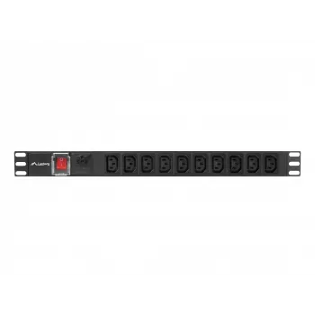 Unidade de distribuição de energia LANBERG PDU-10I-0200-IEC-BK — 10 saídas C13, cabo de 2 m, 10 A, 2500 W, preto